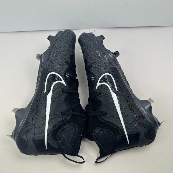 New Men's Nike Alpha Huarache NXT Black Metal Baseball Cleats DJ6517-010 - Picture 2 of 11